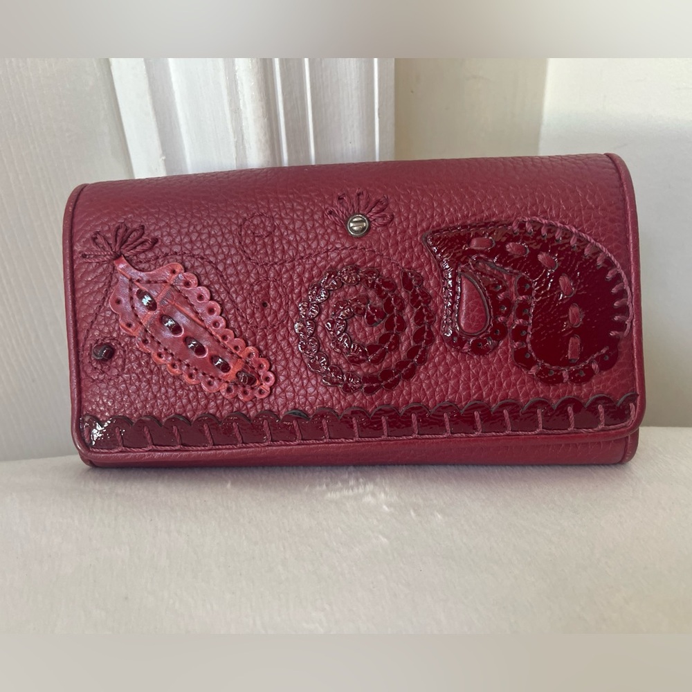 Brighton Red Leather Wallet EUC